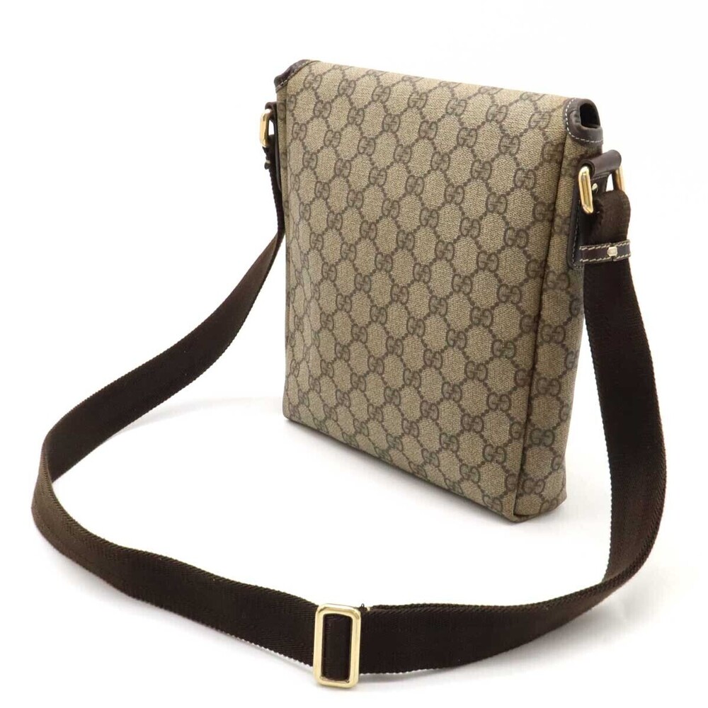 Gucci Dark Bag Plus Beige Crossbody Leather Brown Supreme Cream GG Brown Cream